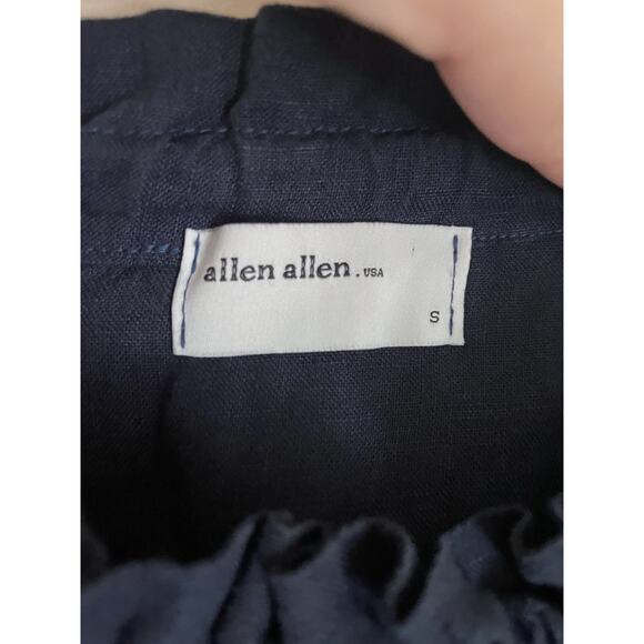 Allen Allen 100% Linen Navy Shift Off Shoulder Dress. Size small.Great condition - Picture 2 of 6